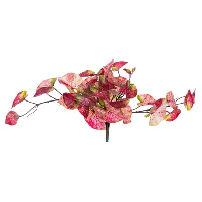 Vickerman 15" Artificial Hanging Variegated Leaves Vine, 2 per bag