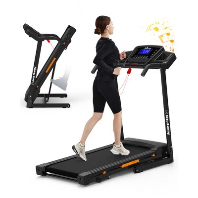 3.5HP Electric Foldable Treadmill with Incline, Pulse Monitor, 12 Programs, LCD Display, App Compatible