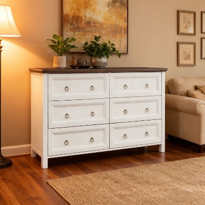 KTMBDW Modern Drawer Dresser for Bedroom, Chest of Drawers with Storage, Wood Storage Chest Organizers Cabinet for Living Room, Entryway, White