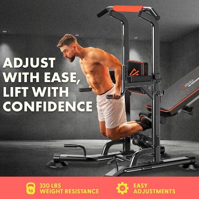 SQUATZ Pull-Up Workout Station for Home Gym Strength Training - Adjustable Steel Frame - SQPTOWER-1.5