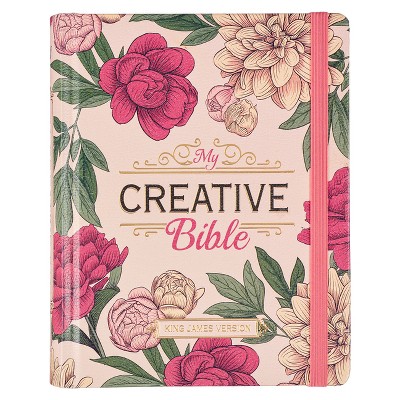 KJV Holy Bible, My Creative Bible, Faux Leather Hardcover - Ribbon Marker, King James Version, Pink Printed Floral - (Leather Bound)
