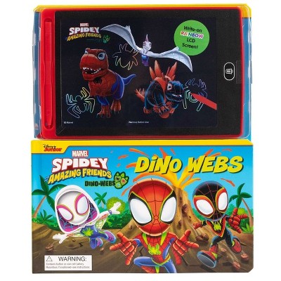 Marvel: Spidey and His Amazing Friends: Dino Webs! - (Book with LCD Screen) by  Steve Behling (Board Book)