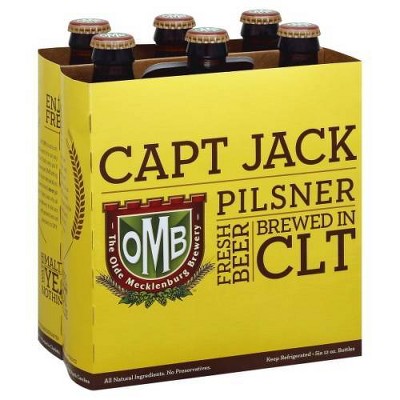The Olde Mecklenburg Captain Jack Pilsner Beer - 6pk/12 fl oz Bottles
