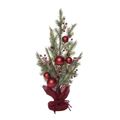 Transpac 24 Inch Multicolored Christmas Berry Holiday Ornament Tree Artificial Plants No Container