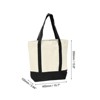 Unique Bargains Reusable Multipurpose Canvas Tote Bag with an External Pocket - 2 of 4