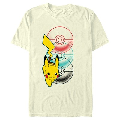 Men's Pokemon Pikachu Poke Balls T-Shirt