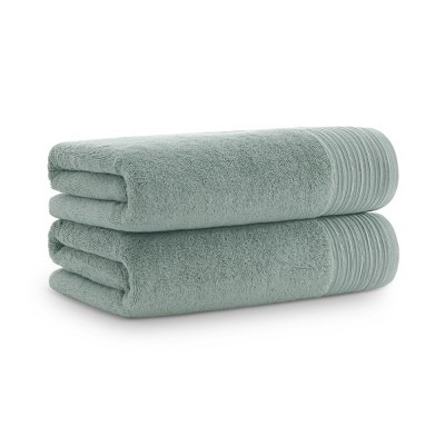 Aston & Arden Anatolia Bath Towels (2 Pack), 30x60, 600 GSM, Linen-Inspired Baratta Dobby, Combed Cotton, Solid