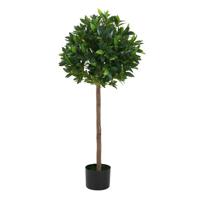 Dexmalle Set of 2 49" Classic Artificial Topiary Bay Tree Ball With Nursery Pot