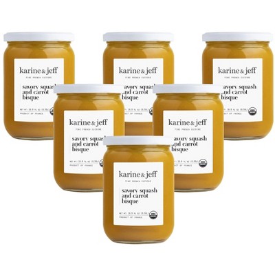 Karine & Jeff Organic Savory Squash and Carrot Bisque - Case of 6/16.9 fz
