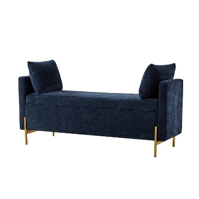 Arrigo Upholstered Flip Top Storage Bench with Arms |ARTFUL LIVING DESIGN