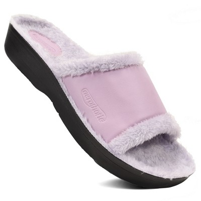Aerothotic - Aspen Fuzzy Strap Ladies Arch Support Slides