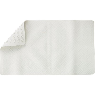 Living Accents 28 in. L X 16 in. W White Thermo Plastic Elastomer Bath Mat Latex Free