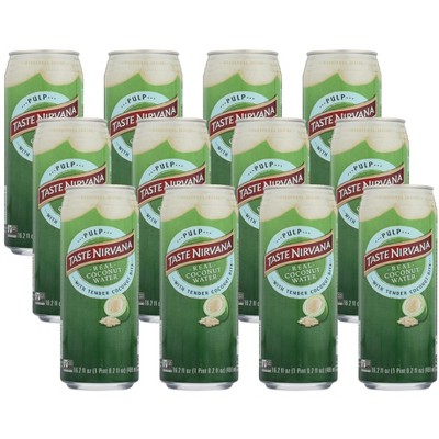 Taste Nirvana Coconut Water with Pulp - Case of 12/16.2 fz