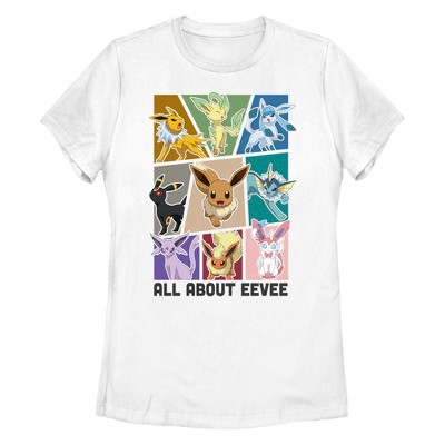 Women's Pokemon All About Eevee Eeveeloution T-Shirt