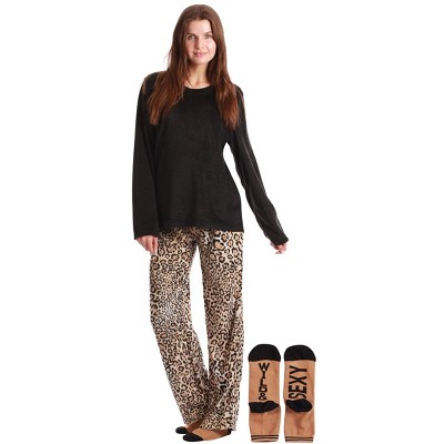 Just Love Ultra-Soft Womens Pajama Pant Set with Matching Socks with Sayings / Christmas Pajamas