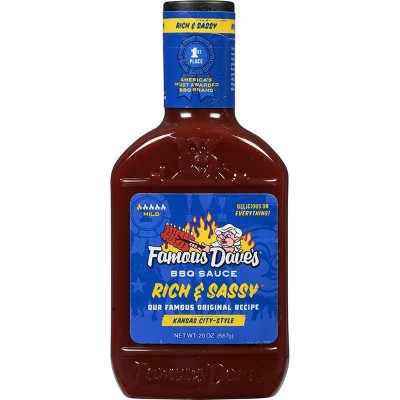 Famous Dave's Rich & Sassy Barbeque Sauce - 20oz