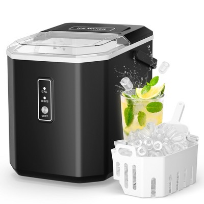 SUGIFT 26lb Compact Ice Maker, Stainless Steel Portable Countertop Ice Machine, 26 lbs Daily Production