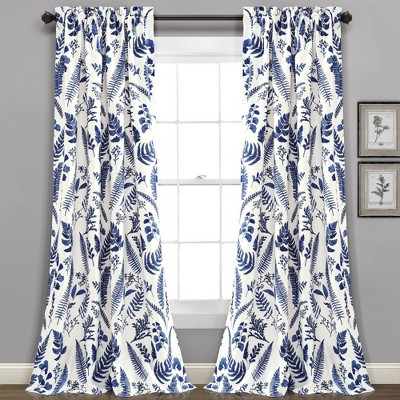 Set of 2 Devonia Allover Light Filtering Window Curtain Panels - Lush Décor