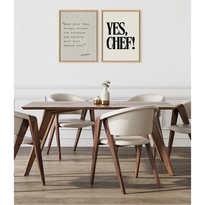 Kate & Laurel All Things Decor Sylvie Yes Chef Framed Canvas by Saint and Sailor Studios