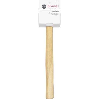 Dritz Home Rubber Mallet with Wooden Handle: Crafting Tools, Manual Power, Natural Brown, 12.5" Depth, 0.91 lbs