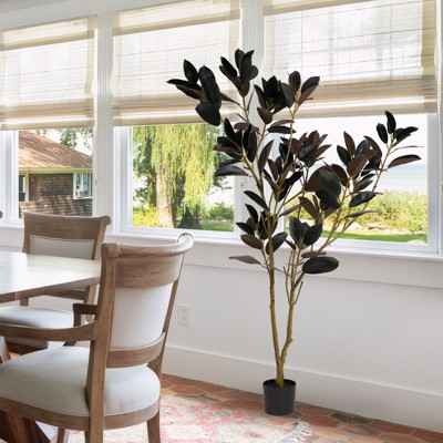 NicBex Dual-Tone Artificial Plant, Fake Iron Tree Floor Faux Plant for Living Room Office Corner, Luxury Indoor/Outdoor Bonsai Decor