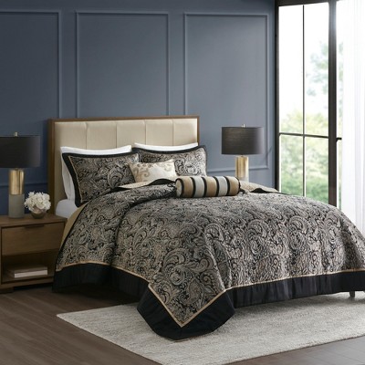 Grungis 5 Piece Cotton Queen Jacquard Bedding Bedspread Sets with Throw Pillows,Bedspread Sheets Set for Bedroom