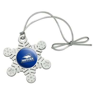 Hofstra University Lions Logo Metal Snowflake Christmas Tree Holiday Ornament