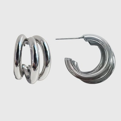 Anna-Kaci Women's Stylish Triple - Hoop Earrings
