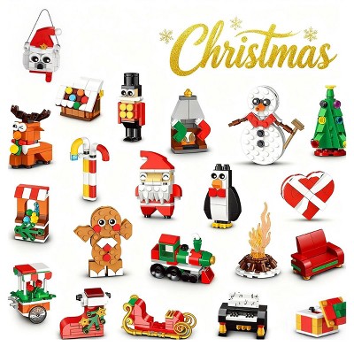 Cubimana Christmas Advent Calendar Building Sets, Christmas Countdown Calendar Hanging Ornaments for Christmas Tree Kids