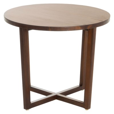 Christopher Knight Home Tansy Small Accent Table Wood Rich Mahogany: Round Acacia Side Table, 19.75" Height