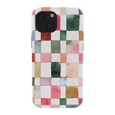 Ninola Design Watercolor checker Yuletide Tough iPhone Case - Society6