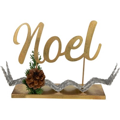 Northlight Pine Foliage and Pine Cone "NOEL" Christmas Decoration - 11"