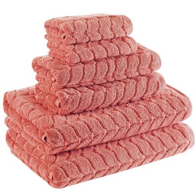 BAGOKIE 6 Piece Cotton Bath Towel Set