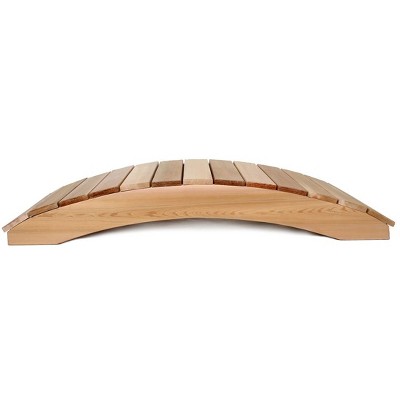 All Things Cedar Wooden Bridge, Outdoor Garden Handcrafted Stylish Walkway for Backyards, Streams, or Ponds, 4 Feet, Natural Finish