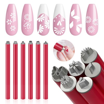 Saviland Pro Stamp Pen System: 3-Sec Cure French & Floral Tips w/5-Pattern Micro-Engraved Heads - Salon Artistry Essentials.
