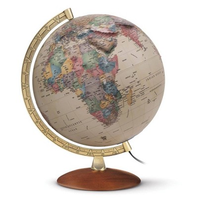Athens Antique Physical Relief Globe - Waypoint Geographic: 12" Diameter, Beige, Plastic, Continents & Cities, Adult Assembly