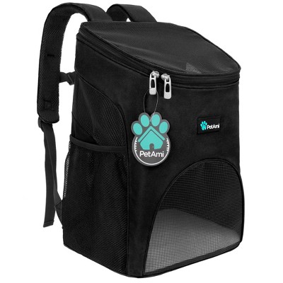 PetAmi Small Dogs Cats Backpack Carrier, Airline Approved Pet Ventilated Safety Strap Buckle for Hiking Travel Camping Outdoor