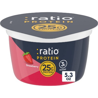 :ratio PROTEIN Strawberry Greek Yogurt Cultured Dairy Snack Cup - 25g Protein 5.3oz