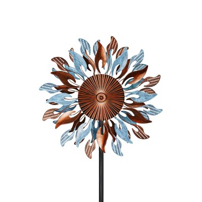 Cyan Oasis 83-Inch Sun Flame Wind Spinner
