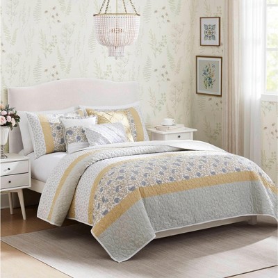 NicBex 6-Piece Cotton Percale Bedding Comforter Sets, All Season Bedding Set Reversible- printed Quilt Set with Throw Pillows, Machine Washable