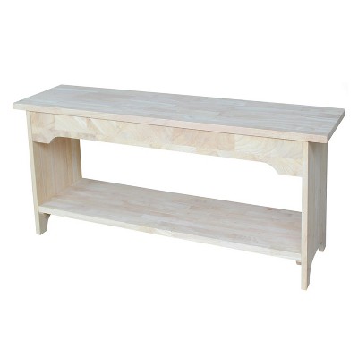 Brookstone Bench Unfinished - International Concepts