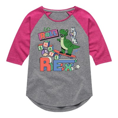 Girls' - Disney - Toy Story Shirt Tail Raglan Graphic T-shirt