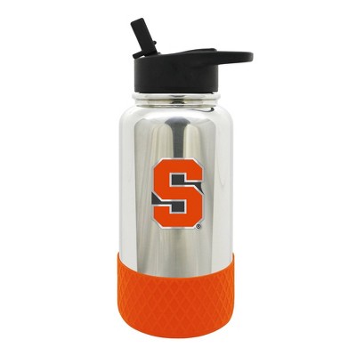 NCAA Syracuse Orange 32oz Chrome Thirst Hydration Water Bottle: Stainless Steel, Flip-Top Lid