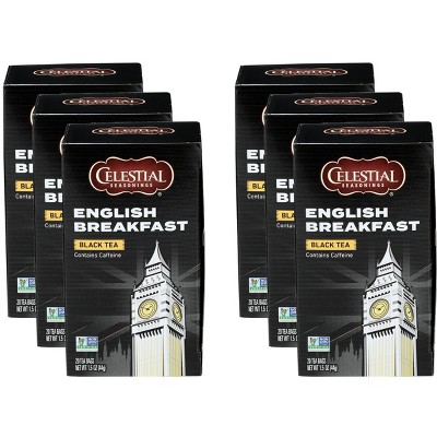 Celestial Seasonings English Breakfast Black Tea - Case of 6 - 20 Bags