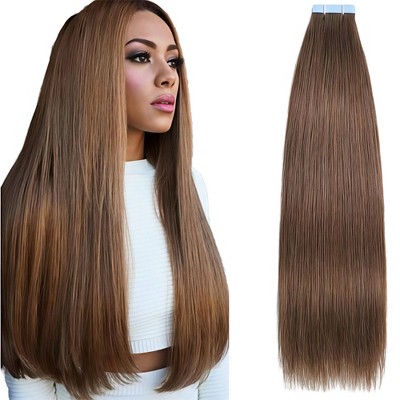 Jessie's Wig 16 Inch 40g 18-26 Inch 50g Tape In Hair Extensions For Women Thin Hair Straight #8 20 Pcs/Pack