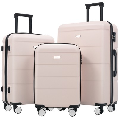 3PCS Hardshell Luggage Set, 20"+24"+28" Suitcase with Spinner Wheels & Password Lock, Lightweight - ModernLuxe