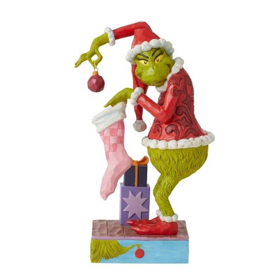 Jim Shore 7.0 Inch Grinch Stealing Ornament , Dr. Seuss Stocking (1PC)