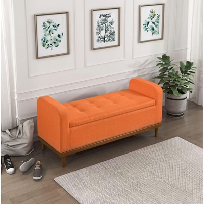 NicBex Storage Bench Mid-Century Modern Lift Top Upholstered Tufted Storage Bench for Bedroom, Entryway