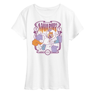 Women's - Spongebob Squarepants - Sandy Cheeks Aquariusastrology Short Sleeve Graphic T-Shirt