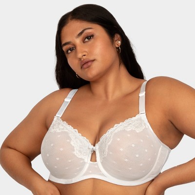 Curvy Couture Sheer Whisper Full Coverage Unlined Underwire Bra